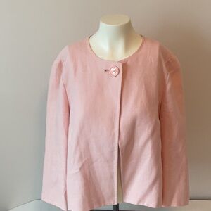 Talbots Irish Linen Pink Blazer